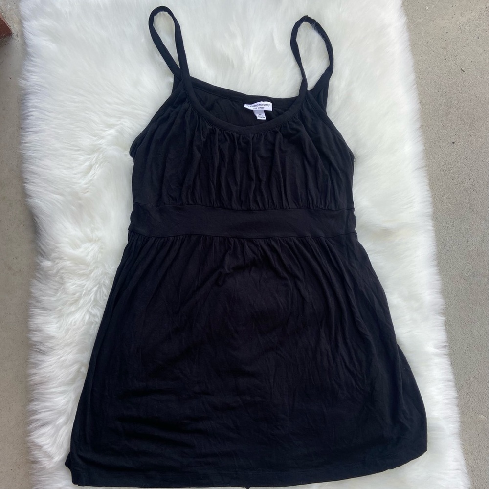 Liz Lange Maternity black tank top with back tie size XL